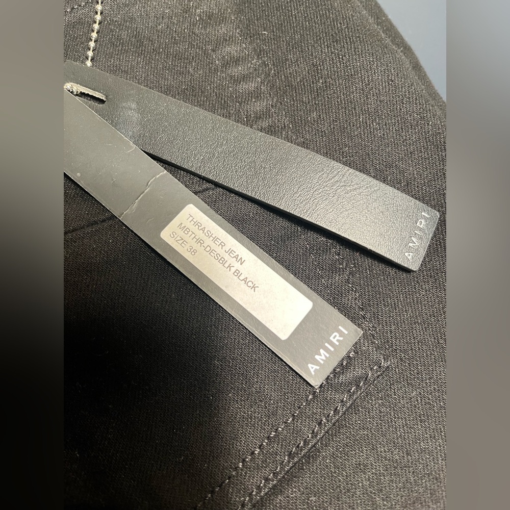 AMIRI MENS ( Black Thrasher Jeans) with tags size 38🎩🎩🎩🎩🎩🎩🎩🎩🎩🎩🎩🎩🎩🎩🎩🎩🎩🎩